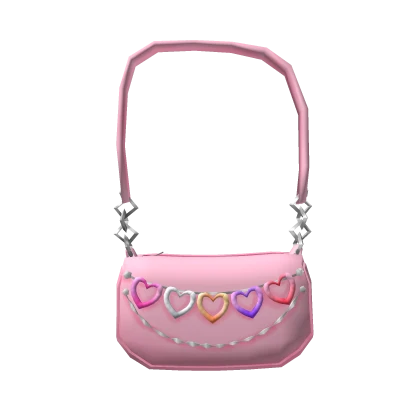 Dazzling Heart Purse Pink