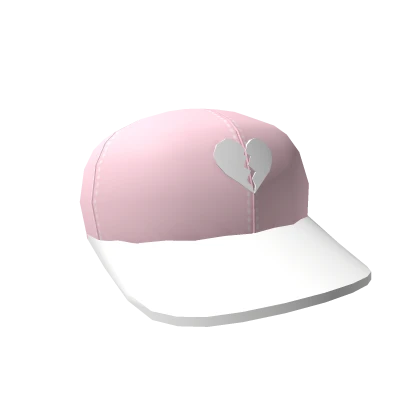 Light Pink Broken Heart Cap (White Underside) 