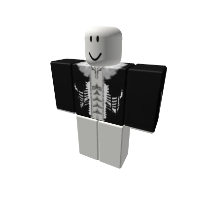 Pirate Skull Coat Muscles One Piece Abs Black