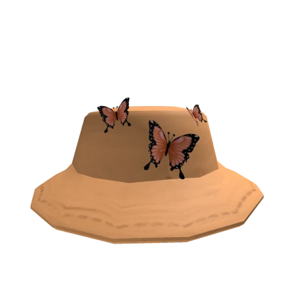 Orange 3D Butterfly Hat