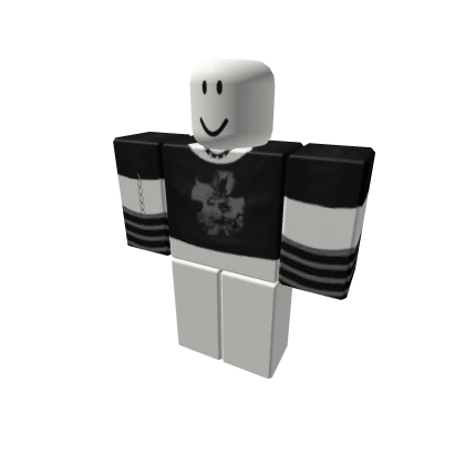 idk horror shirt w/ chain