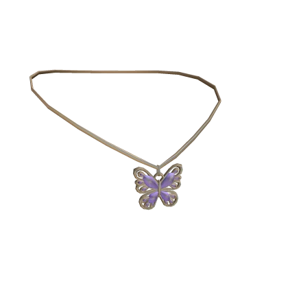 Miau Butterfly Necklace Gold and Purple