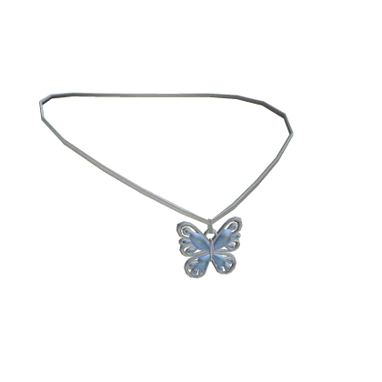 Miau Butterfly Necklace Silver and Blue