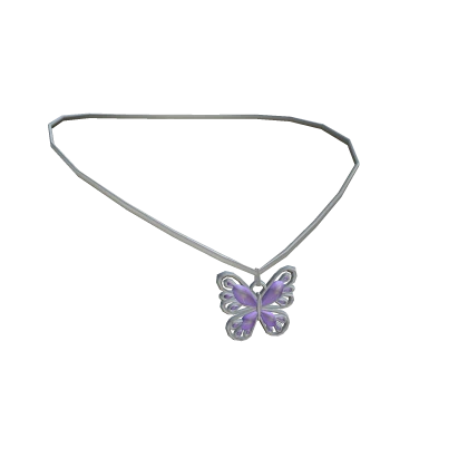 Miau Butterfly Necklace Silver and Purple