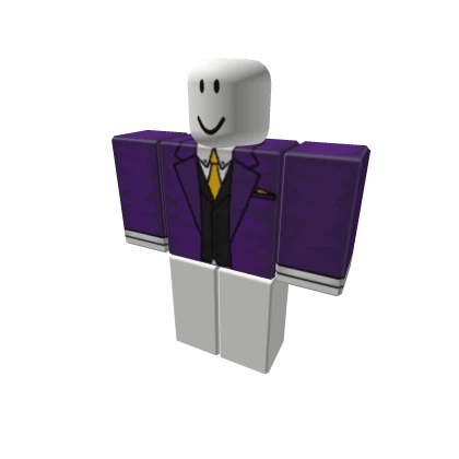 Purple Yellow Banded Top Hat Suit