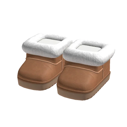 3.0 Boots Fluffy Brown Fur Shoes Beige Cozy Winter