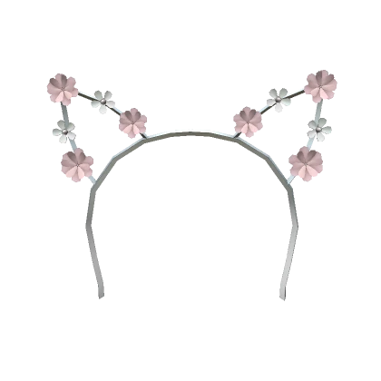 Miau Headband Silver and Pink