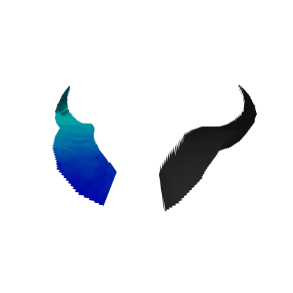 Color Changing Horns - Blue Flame to Black