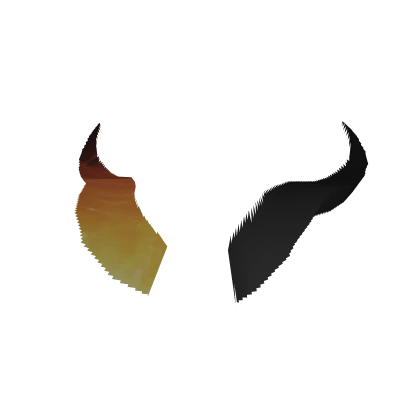 Color Changing Horns - Gold Flame to Black