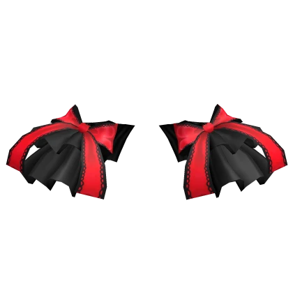 Fancy Ruffle Hip Accents Red Black 3.0