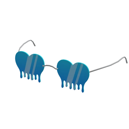 Heart Drip Glasses (Blue)