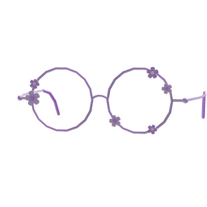 Purple Flowers Glasses