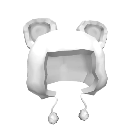 White Fluffy Bear Hat