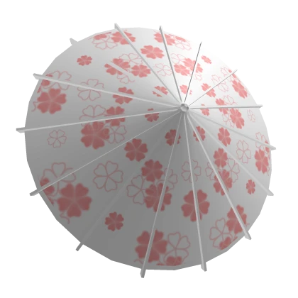 White Blossom Oil Paper Umbrella