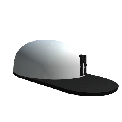 Sideways Black and White Fitted Cap