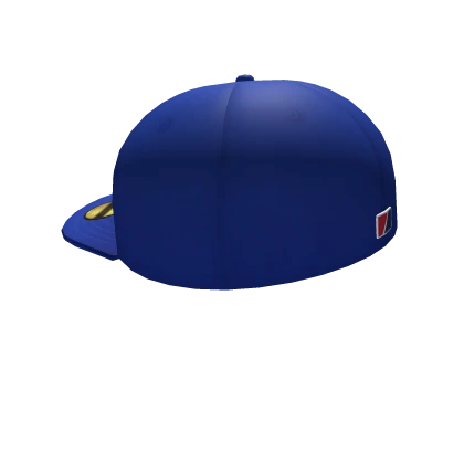 Blue Angled Backwards Fitted Cap