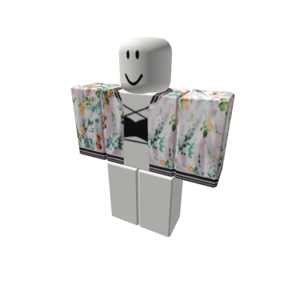 #A.E.O Floral Bomber w/ Strappy Top