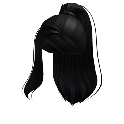 High Black Retro Ponytail