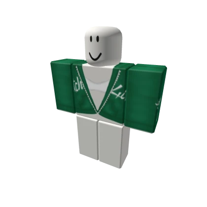 Y2K Green Open Unzipped Jacket w/ white top