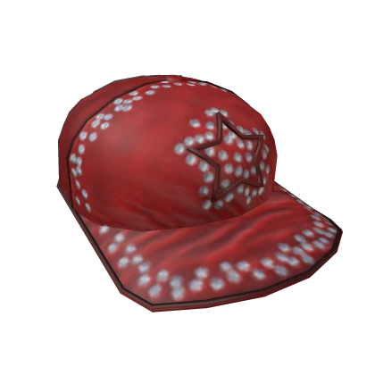 Flipped Rhinestone Hat [Crimson]