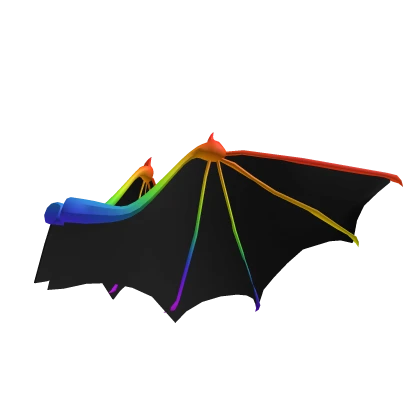 Rainbow Spooky Bat Wings