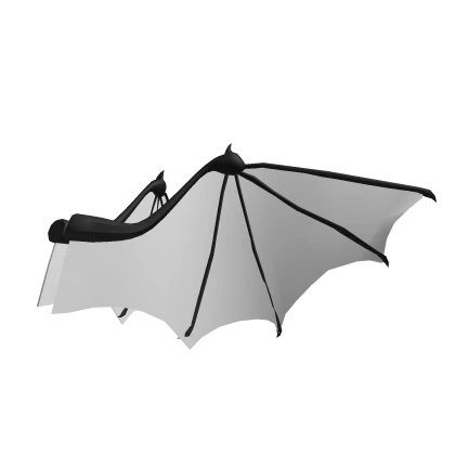 Black and White Spooky Bat Wings