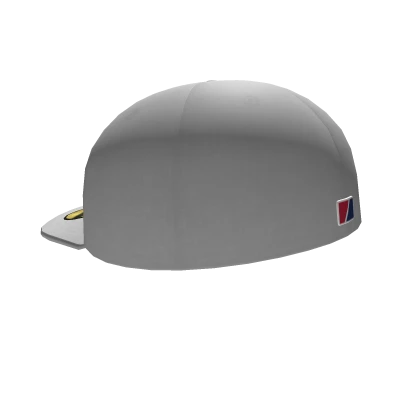 White Angled Backwards Fitted Cap