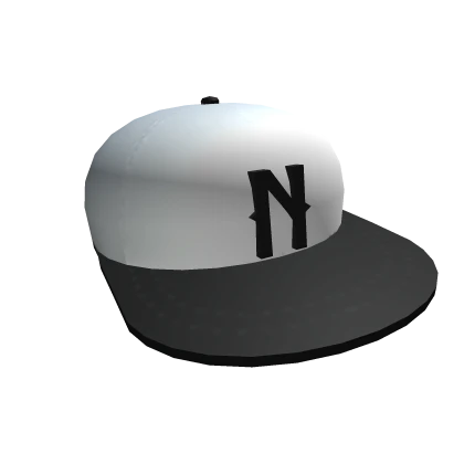 Black and White Fitted Cap