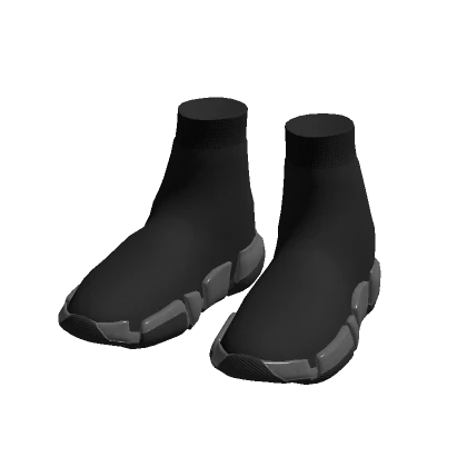 Designer shoe socks black