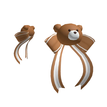 Teddy Bear Side Bows Brown