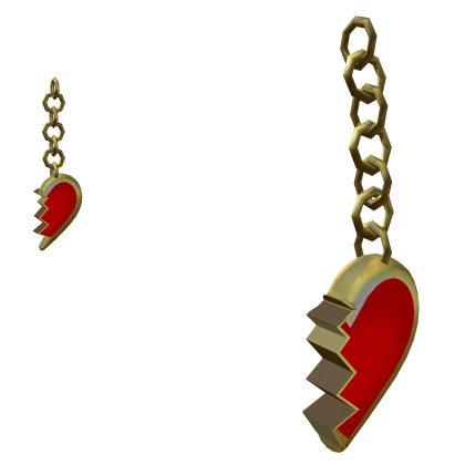 Broken Heart Gold Earrings