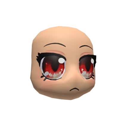 Calm Anime Head (Red Eyes) 