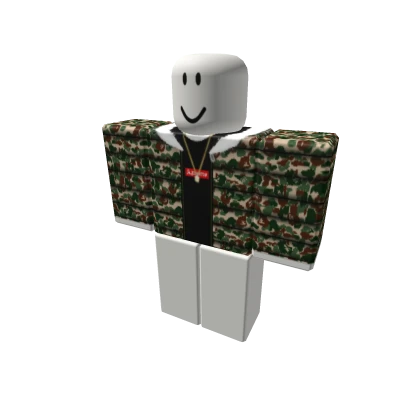 Original Bape Camo Fur Coat x Supreme x Top