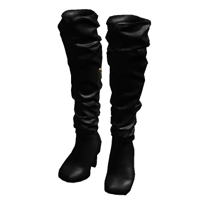 Black High Leather Boots 🫐