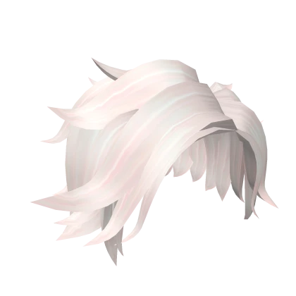 Messy White Spikey Anime Side Part