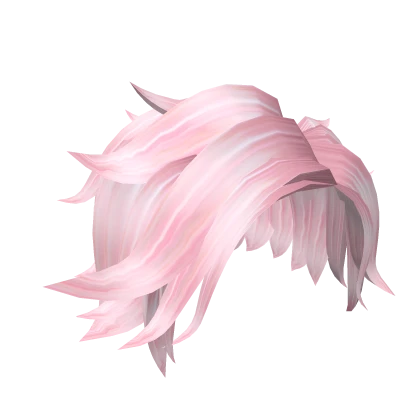 Messy Pink Spikey Anime Side Part