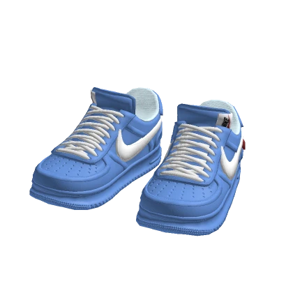 Blue and White Air Force 1s