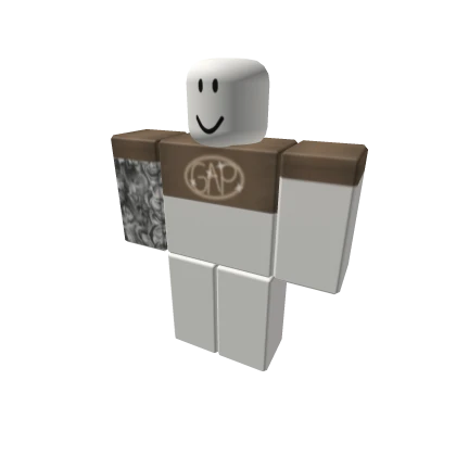 Y2k Light Brown Gap Cropped Air Brush Tee & tats