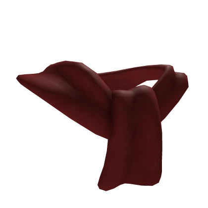 Red Folded Over Scarf