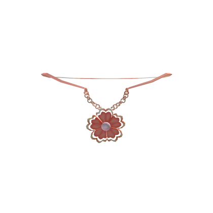 Rose Gold Flower Charm Necklace 1.0