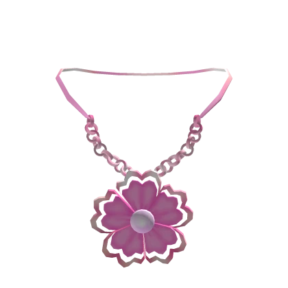 Pink Flower Charm Necklace 3.0