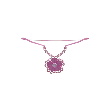 Pink Flower Charm Necklace 1.0