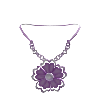 Purple Flower Charm Necklace 3.0