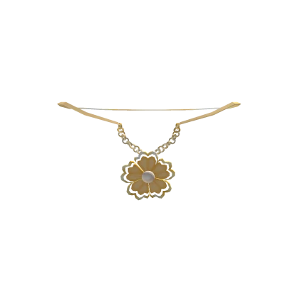 Gold Flower Charm Necklace 1.0