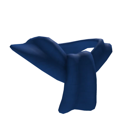 Blue Folded Over Scarf