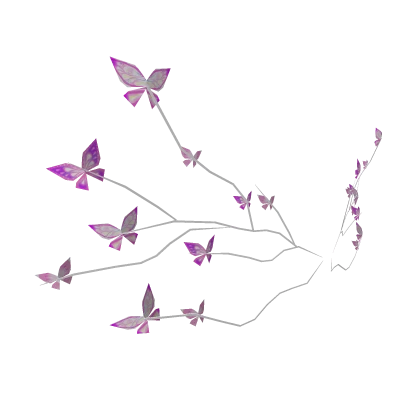 Pink Butterfly Branch Wings