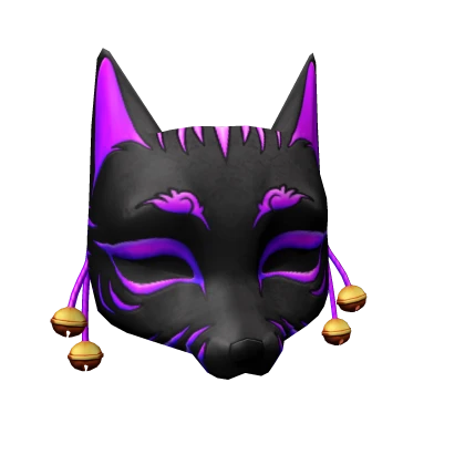 Kitsu Mask - Violet Obsidian