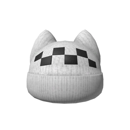 White Kitty Beanie