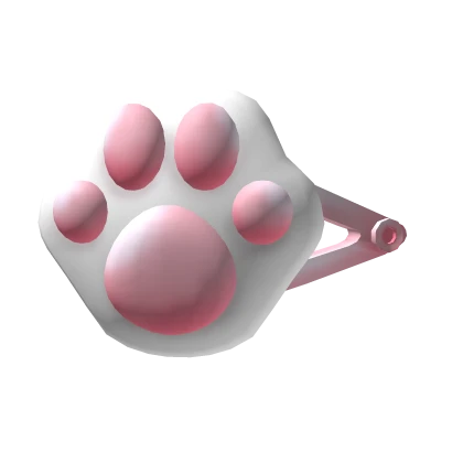 Kitty Paw Clip White