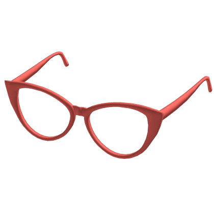 Pastel Red Cat Eye Glasses